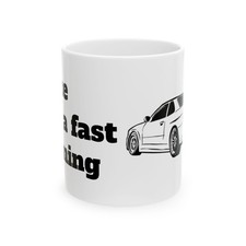 Funny Car Coffee Mug, Make This a Fast Morning, Car Lover Gift, Racing Cup picture