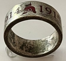 Sterling World War I Trench Art Ring Dated 1914-1915 Called a Vaterlandsdank picture