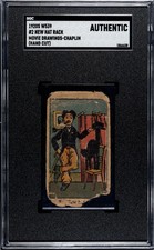 1920s W539 Movie Drawings-Chaplin New Hat Rack #2 SGC A picture