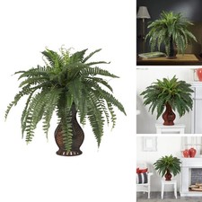 Nearly Natural 6629 Boston Fern Urn Silk Plant Green 10.125