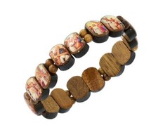 Stations of The Cross Wood Stretch Bracelet Comes Carded picture