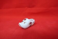 Vintage Miniature Porcelain Slipper Shoe, 2” Floral with Gold Trim picture