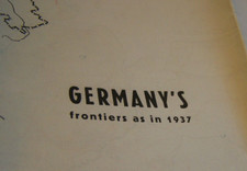 1937 GERMANY'S FRONTIERS MAP~WESTERN PART~ERNST KAUFMANN PRINT picture