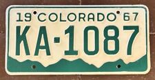 Colorado 1967 EL PASO COUNTY License Plate # KA-1087 picture