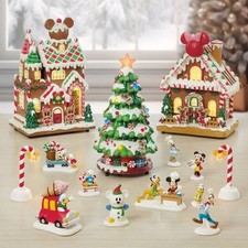 Disney Holiday Village 13 Piece Christmas Ornament Set with Lights and Sound picture