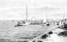 Yacht Club Boats Bellport Long Island New York NY - Reprint picture