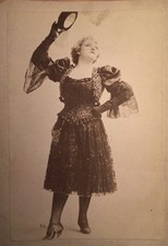 Vintage Cabinet Card PHOTO American Actor Actress DELLA MAY FOX Singer Comedian picture