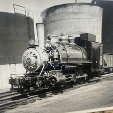 Vtg Lackawanna 7 Steam Locomotive Photo 4x5 B&W Gelatin Silver Original picture