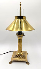 Vintage Orient Express Brass Table Lamp With Adjustable Shade 20