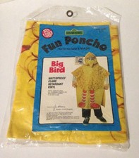 VTG Sesame Street Big Bird Fun Poncho Costume Ben Cooper 1981 picture