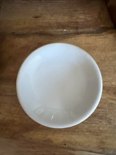 Vintage Heavy White Chunky Restaurant Ware Ironstone Butter Pat Dish 3 Inch picture