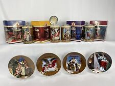 Lot of 8 Budweiser Lidded Steins/Collector Plates, Archive Series. 1992-1995 LE picture