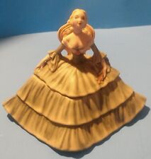 1994 Hand Painted Porcelain Ceramic Southern Belle Trinket Jewelry Box picture