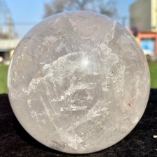 3.42LB Natural White Crystal Clear Quartz Crystal Sphere Ball Healing Meditation picture