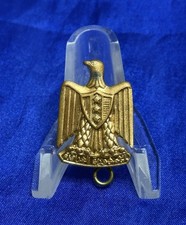 Iraq- Vintage Iraqi Metal Golden Eagle Pin Badge,1980's Saddam Hussein Era. picture