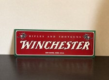 18 Inch Winchester Rifles Shotguns Ammunition Vintage Style Metal Sign picture