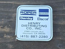 VTG Barlow Advertising Tape Measure 6 Foot Henry Distributing Hayward, Ca. USA  picture