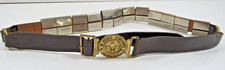 Vintage 1967 Boy Scout BSA Web Belt Lot With Merit Badges Slides 1920-1958 #A23 picture