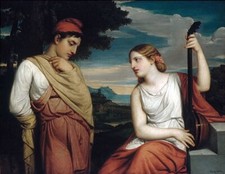 Oil painting The-Greek-Lovers-1846-Henry-Peters-Gray-Oil-Painting-girl man art picture