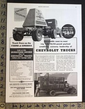 1936 CHEVROLET PAYLOAD WEIGHT SAFE DRIVING TEST STAKE DELIVERY TRUCK AD 35527 picture