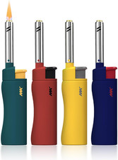MK Candle Lighter, Butane Refillable Wind-Resistant Flame, 4-Pack for BBQ, Campi picture