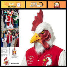 Rooster Mask Adult Latex Chicken Head Mask Halloween Costume Cosplay Prop picture