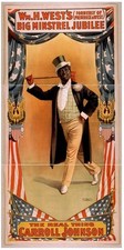 Cincinnati New York 1898 Wm H Wests Big Minstrel Jubilee Carroll Johnson Poster picture