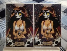 La Muerta Pin Ups #1 Saint of Guns By Dan Mendoza Nice & naughty Set 109/150 picture