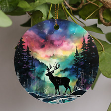 Northern Lights Animals, Reindeer, Holiday Christmas Gift, Christmas Ornament picture