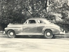 1929-30 Ford Model A Roadster ? Woman Driver Vintage Auto Photo Original picture