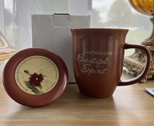 God Bless Your Beautiful Spirit Mug & Coaster Proverbs 3:18 Religious Abbey NIB picture