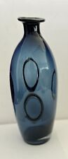 Studio Art Glass Hand Blown Cobalt Blue Bud  Vase 11” Vintage SALE picture