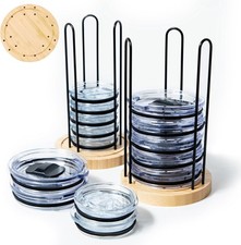 2PC Tumbler Lid Organizer, Cup Lid Organizer, Holds up to 20 Lids picture