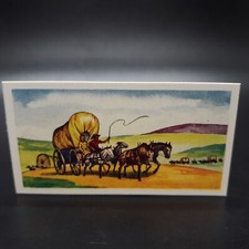 1958 Express Weekly The Wild West #7 Caravan Trains Tobacco Cigarette Card picture