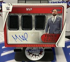 WWE Panini Chronicles TOOLS of the TRADE Triple Patch Relic MVP Auto /99  TT-MVP picture