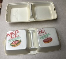 Mc DLT McDonald's Clamshell Foam Container Box Vintage NOS picture