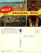 Hello from Brainerd Minnesota MN Postcard picture