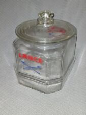vintage Lance cracker jar, glass lid , 9
