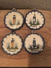 Vtg Henriot Quimper Set of 4 Provence Spoon Rests Wall Plaques France 661 picture