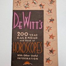Vtg 1940s Vinton IA La Grange Drug Store DeWitt's Horoscopes Calendar Booklet picture