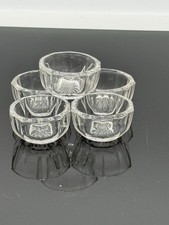 Set Of 5 Vintage- Antique  Glass Salt Dip Cellars. picture