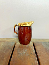 VINTAGE Hull Creamer Pitcher Brown Drip Glaze Crock Style USA picture