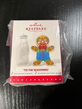 Hallmark Keepsake Ornament 2014 Tis the Seasoning Set of 2 MIB Gingerbread Man picture