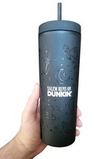 New 2025 Salem MA Runs On Dunkin Donuts Black Tumbler Cup 18oz x HTF LE RARE  picture