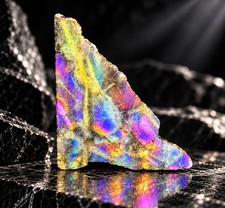 Polished Rainbow Labradorite Crystal Slab Mineral Stone Natural Iridescent Rock picture