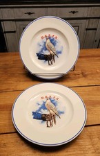 2 U.S.A.F.A. Falcon Bird PLATES United States Air Force Academy Cadet Falconry picture