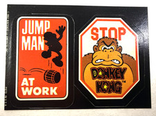 1982 Topps Donkey Kong Jump Man at Work Stop Mario Rookie NM picture