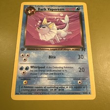 Dark Vaporeon 45/82 - Team Rocket Regular Rare - 1st Edition - LIGHTLY PLAYED picture
