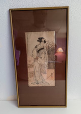 EARLY JAPANESE KABUKI ACTOR WOODBLOCK PRINT picture