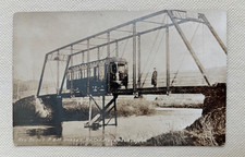 Meyersdale PA RPPC Red Bridge P&M Trolley/Interurban Antique Postcard Somerset picture